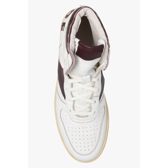Rhude Rhecess-Hi Sneakers 7 Men's White Maroon Sneakers New - Picture 12 of 13